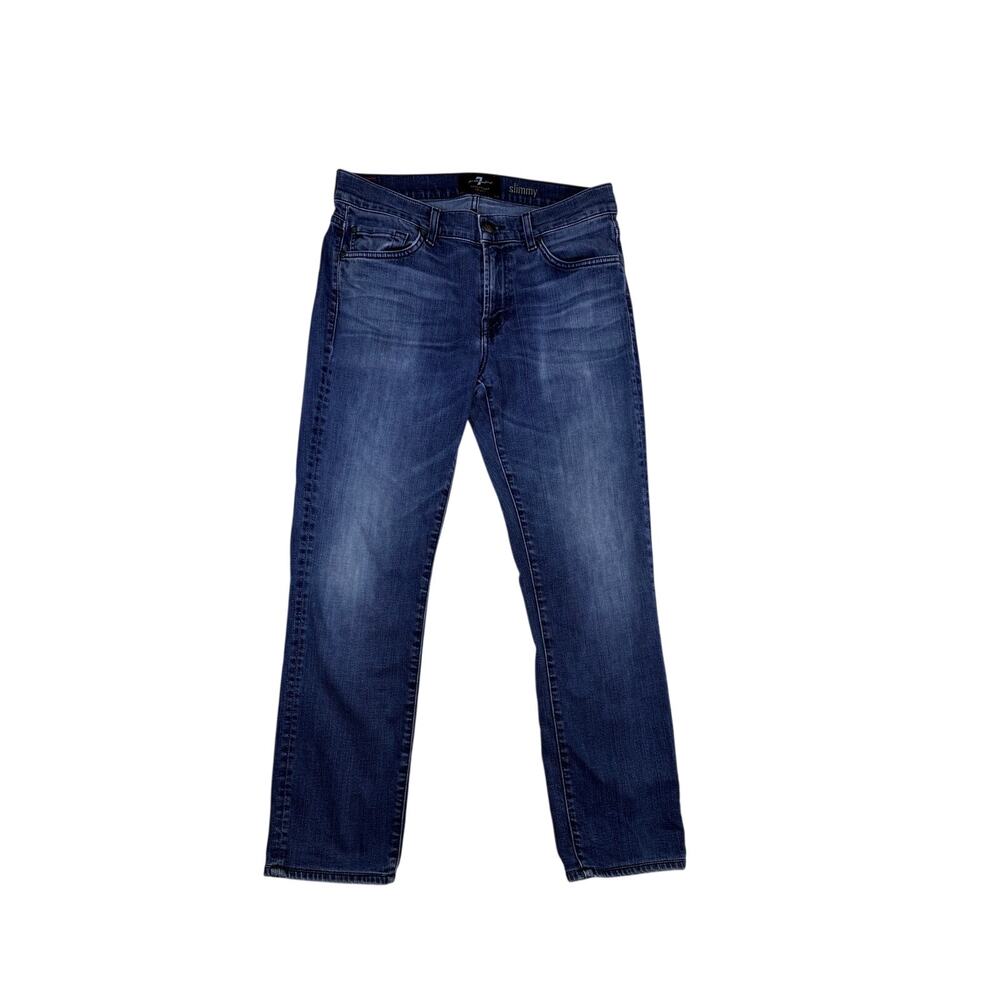 7 For All Mankind Women 31 Slimmy Foolproof Denim Jeans - Blue